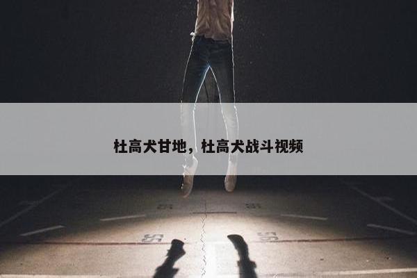杜高犬甘地，杜高犬战斗视频