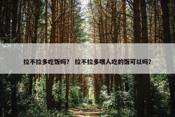 拉不拉多吃饭吗？ 拉不拉多喂人吃的饭可以吗？