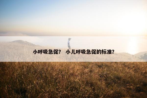 小呼吸急促？ 小儿呼吸急促的标准？