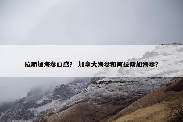 拉斯加海参口感？ 加拿大海参和阿拉斯加海参？