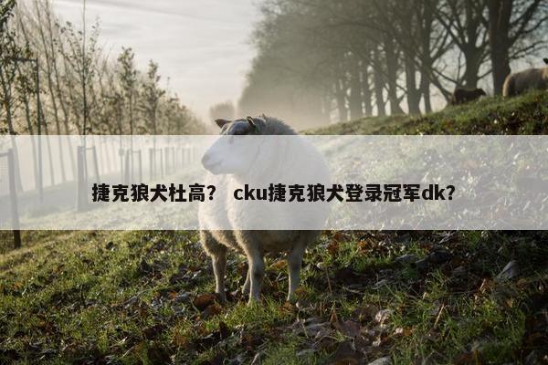 捷克狼犬杜高？ cku捷克狼犬登录冠军dk？