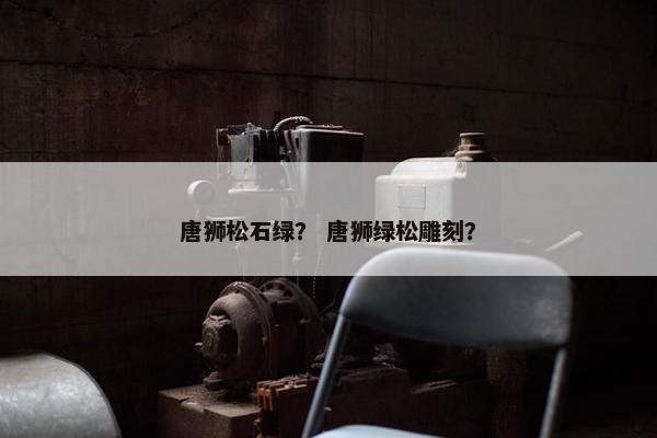 唐狮松石绿？ 唐狮绿松雕刻？