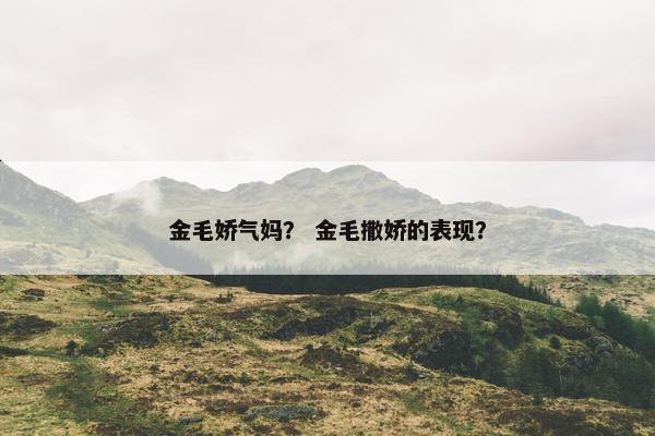 金毛娇气妈？ 金毛撒娇的表现？