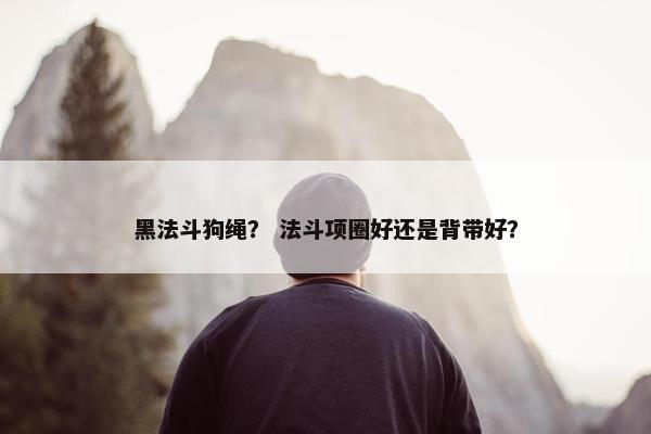 黑法斗狗绳？ 法斗项圈好还是背带好？