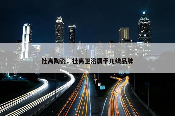 杜高陶瓷，杜高卫浴属于几线品牌