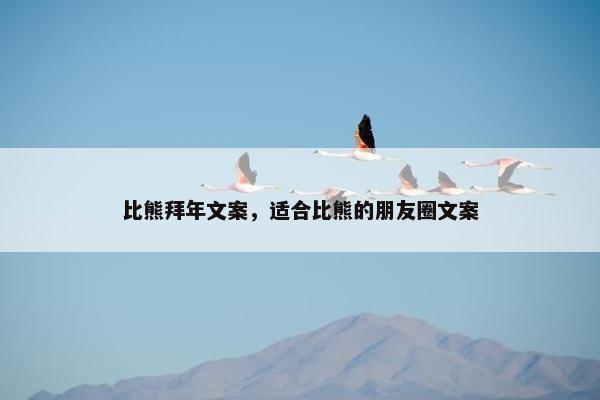 比熊拜年文案，适合比熊的朋友圈文案