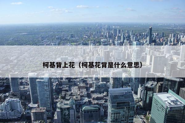 柯基背上花（柯基花背是什么意思）