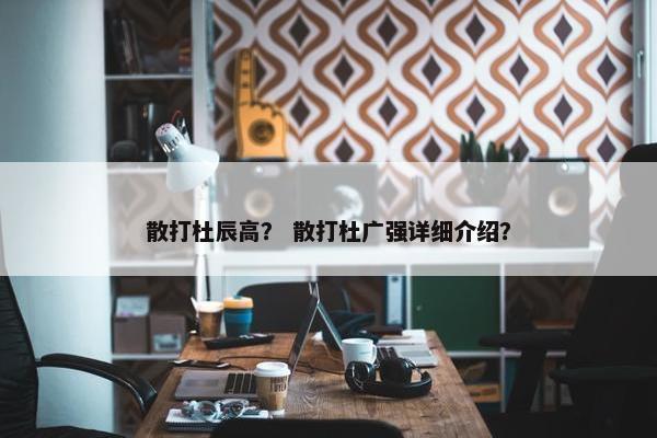 散打杜辰高？ 散打杜广强详细介绍？
