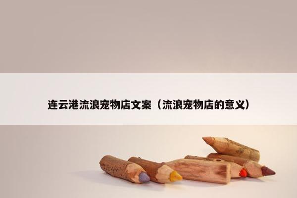 连云港流浪宠物店文案（流浪宠物店的意义）