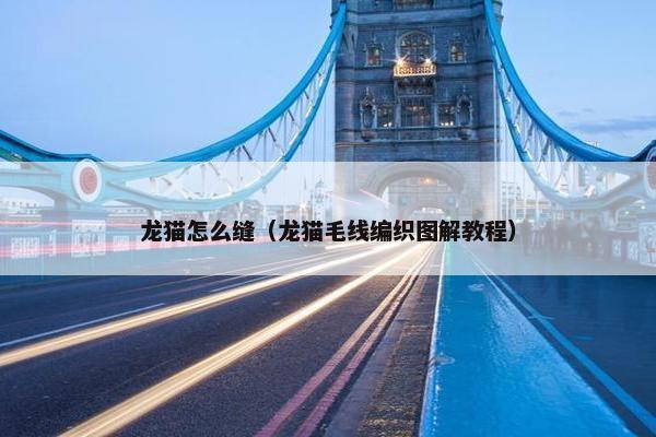 龙猫怎么缝（龙猫毛线编织图解教程）