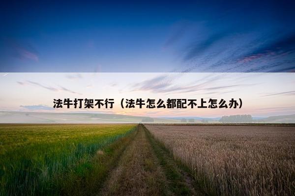 法牛打架不行（法牛怎么都配不上怎么办）