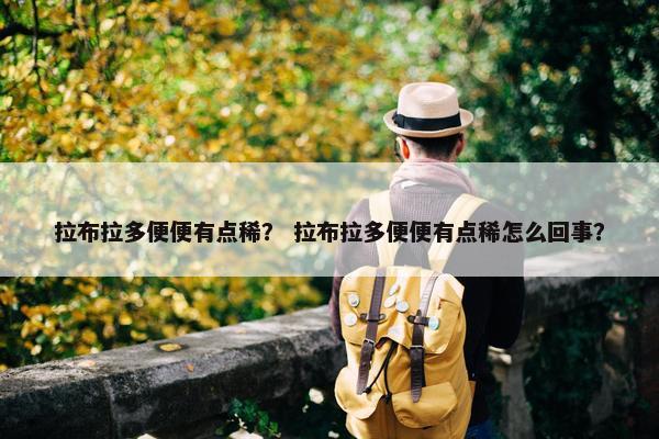 拉布拉多便便有点稀？ 拉布拉多便便有点稀怎么回事？