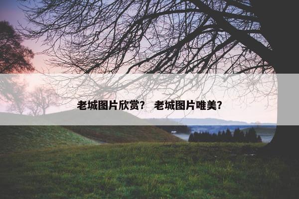 老城图片欣赏？ 老城图片唯美？