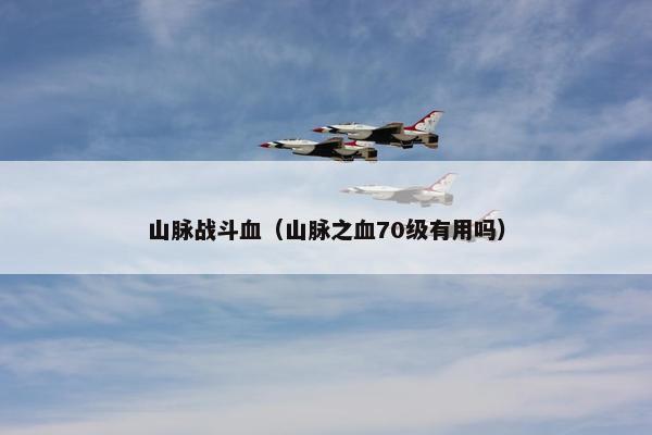 山脉战斗血（山脉之血70级有用吗）