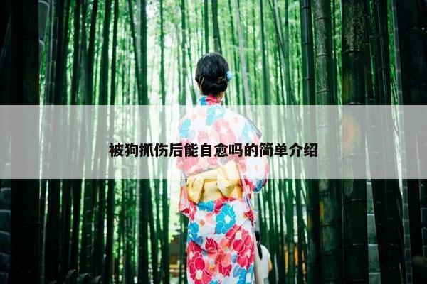 被狗抓伤后能自愈吗的简单介绍