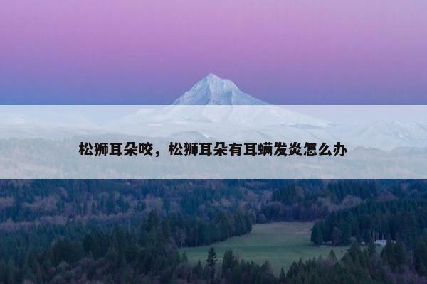 松狮耳朵咬，松狮耳朵有耳螨发炎怎么办