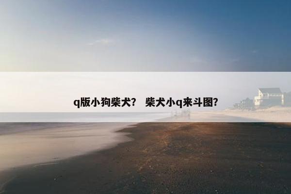 q版小狗柴犬？ 柴犬小q来斗图？