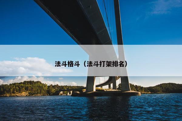法斗格斗（法斗打架排名）