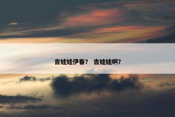 吉娃娃伊春？ 吉娃娃啊？