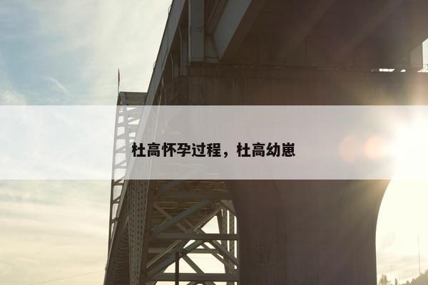 杜高怀孕过程，杜高幼崽
