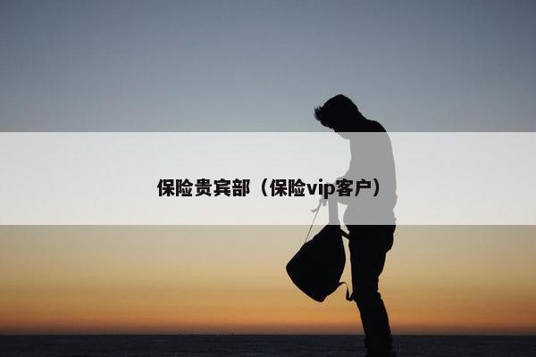 保险贵宾部（保险vip客户）