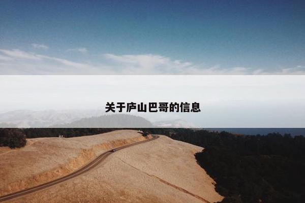 关于庐山巴哥的信息