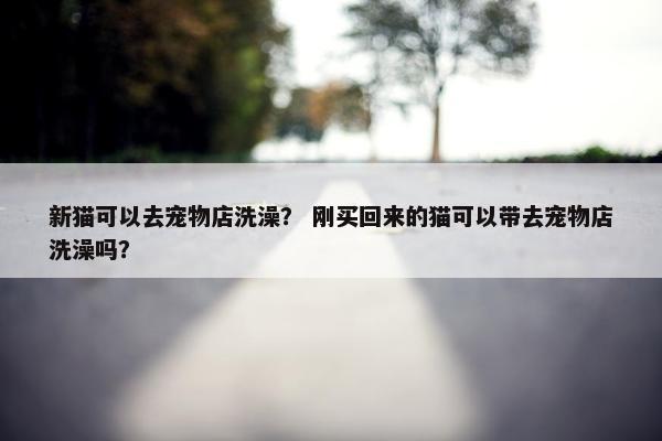 新猫可以去宠物店洗澡？ 刚买回来的猫可以带去宠物店洗澡吗？
