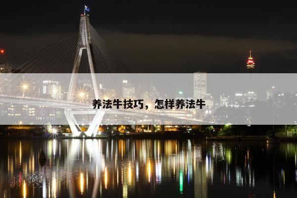 养法牛技巧，怎样养法牛