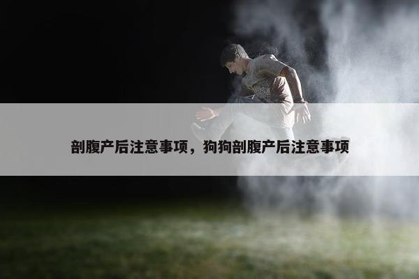 剖腹产后注意事项，狗狗剖腹产后注意事项