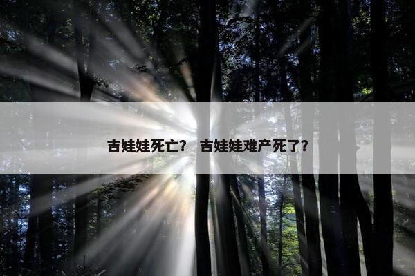 吉娃娃死亡？ 吉娃娃难产死了？