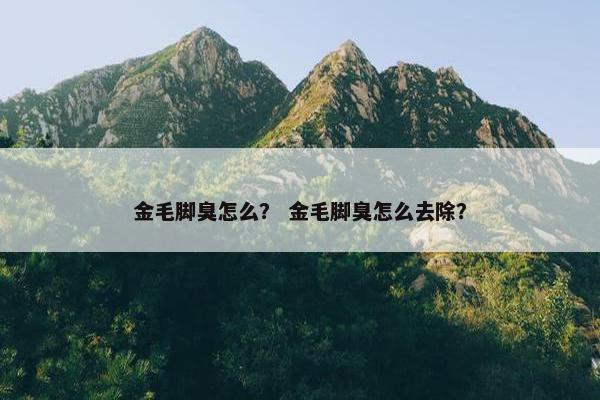 金毛脚臭怎么？ 金毛脚臭怎么去除？