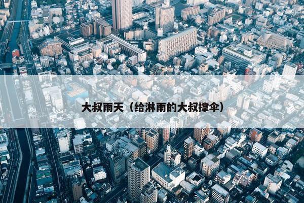 大叔雨天（给淋雨的大叔撑伞）