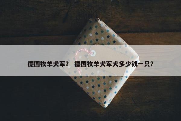 德国牧羊犬军？ 德国牧羊犬军犬多少钱一只？