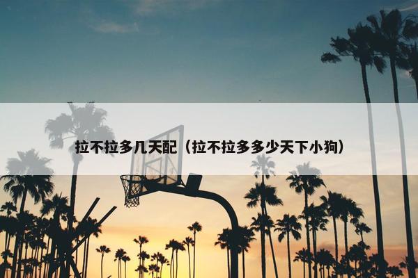 拉不拉多几天配（拉不拉多多少天下小狗）