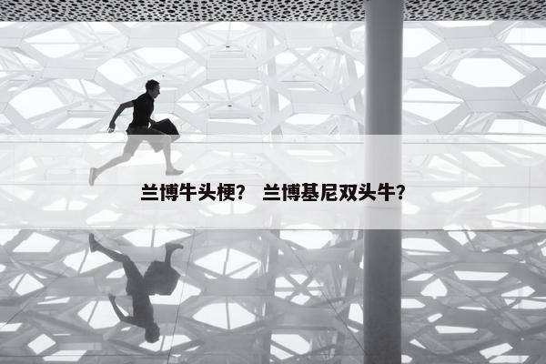 兰博牛头梗？ 兰博基尼双头牛？