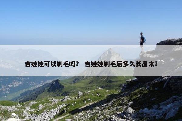吉娃娃可以剃毛吗？ 吉娃娃剃毛后多久长出来？