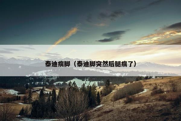 泰迪瘸脚（泰迪脚突然后腿瘸了）