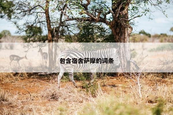 包含宿舍萨摩的词条