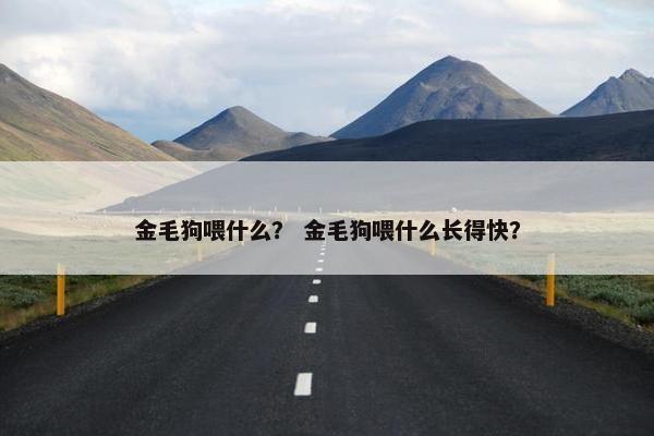 金毛狗喂什么？ 金毛狗喂什么长得快？