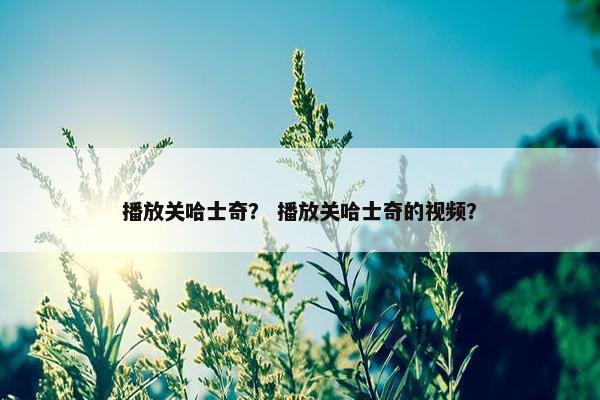 播放关哈士奇？ 播放关哈士奇的视频？
