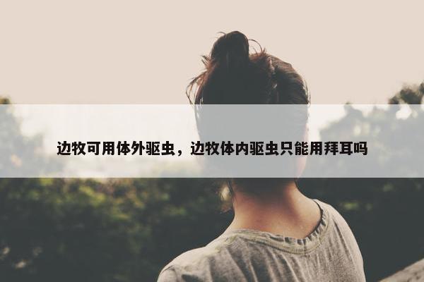 边牧可用体外驱虫，边牧体内驱虫只能用拜耳吗