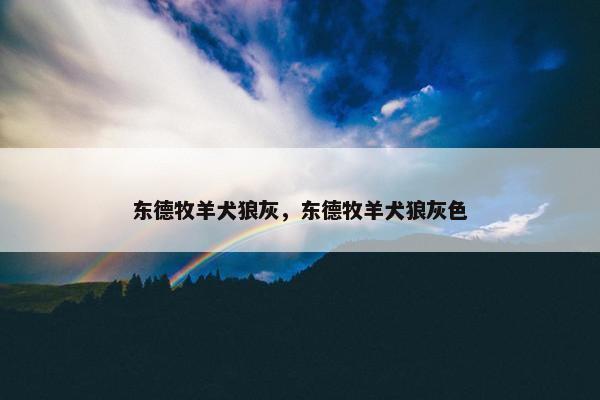 东德牧羊犬狼灰，东德牧羊犬狼灰色