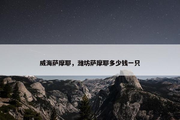 威海萨摩耶，潍坊萨摩耶多少钱一只