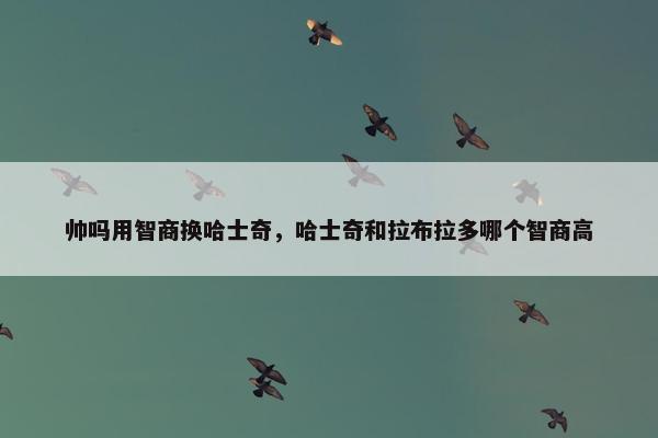 帅吗用智商换哈士奇，哈士奇和拉布拉多哪个智商高