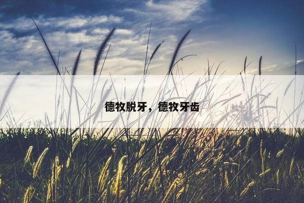 德牧脱牙，德牧牙齿