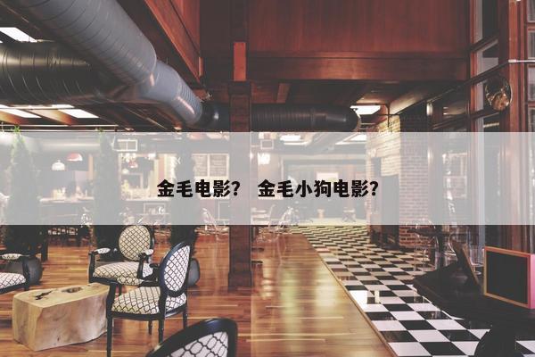 金毛电影？ 金毛小狗电影？