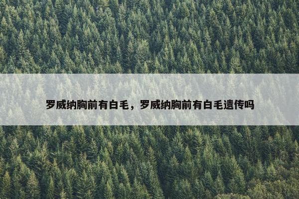 罗威纳胸前有白毛，罗威纳胸前有白毛遗传吗