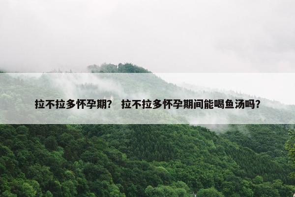 拉不拉多怀孕期？ 拉不拉多怀孕期间能喝鱼汤吗？