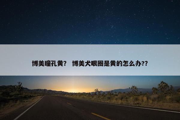 博美瞳孔黄？ 博美犬眼圈是黄的怎么办?？