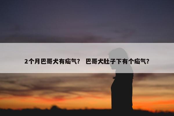 2个月巴哥犬有疝气？ 巴哥犬肚子下有个疝气？